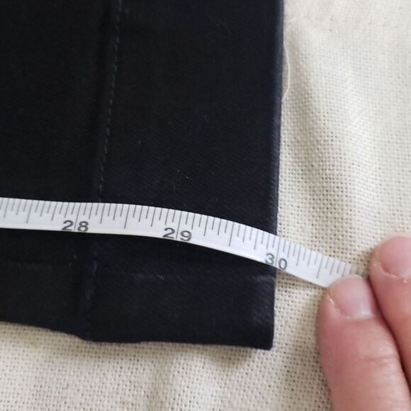 Talbots Denim Womens 10 Black Flared Pants Stretch Jeans Cottagecore Casual - Picture 10 of 10